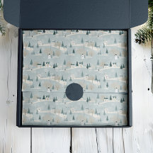 Snowy Blue Minimalistisch Christmas Village