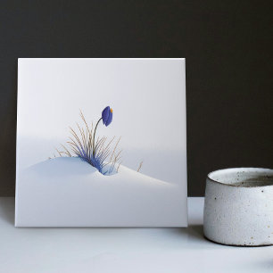 Snowy Blue Mountain Crocus Reborn Blume Keramik T Fliese