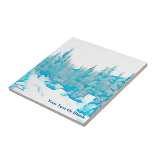 Snowy Blue Trees Fliese