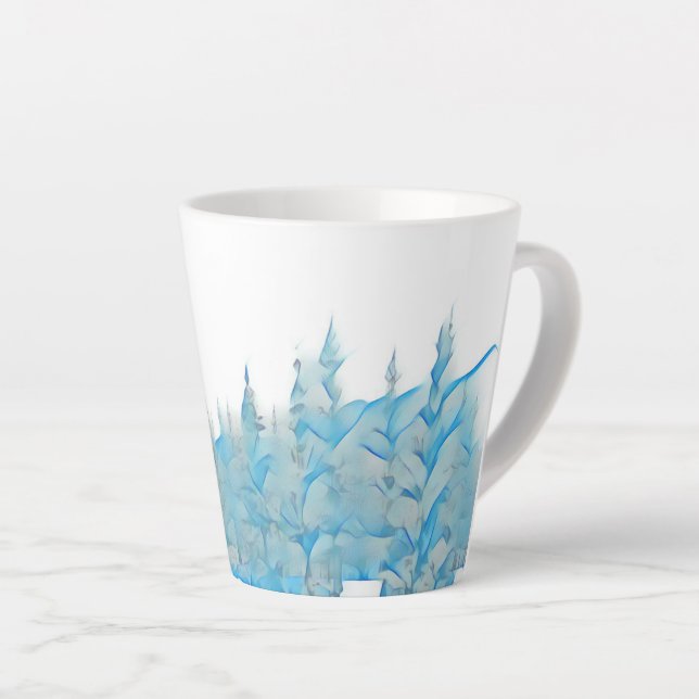 Snowy Blue Trees Milchtasse (Rechte Ecke)