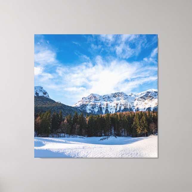 Snowy Brenta Dolomiten - Alpen Leinwanddruck (Vorderseite)