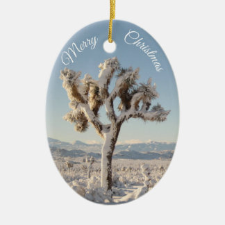 Snowy California Wüste Weihnachten Keramik Ornament