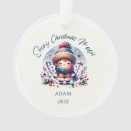 Snowy Christmas Magic Acrylic Ornament