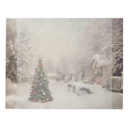 Snowy Christmas Morning Notepad Notizblock