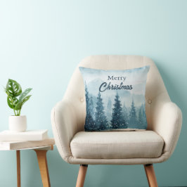 Snowy Christmas Trees  Kissen