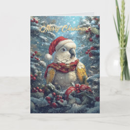 Snowy Cockatoo Weihnachtskarte Karte