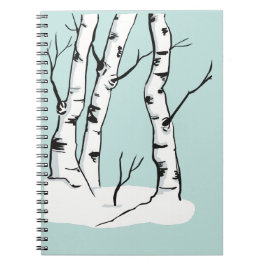 Snowy Colorado Aspen Tree Notizblock