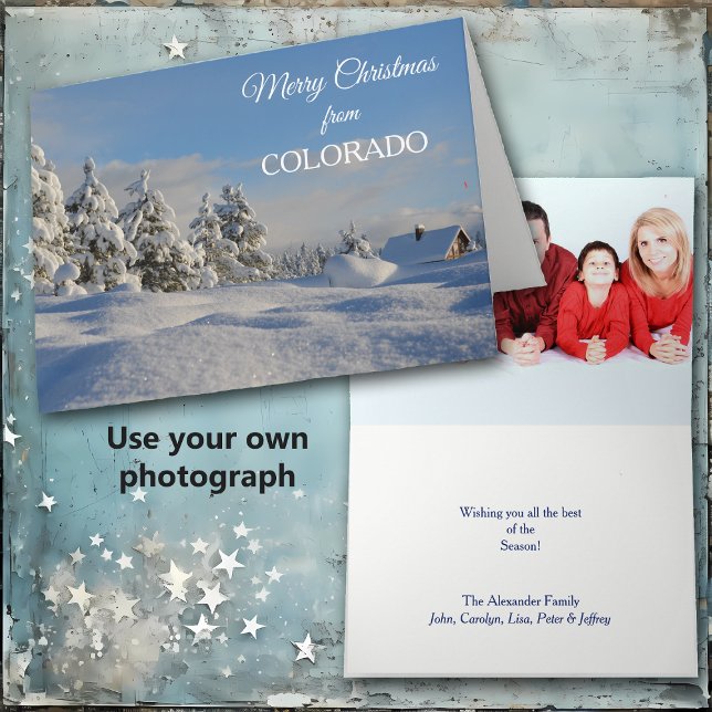 Snowy Colorado Landschaft Foto Vorlage Weihnachten (Von Creator hochgeladen)