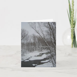 Snowy Creek en carte pour notes vierge d'hiver