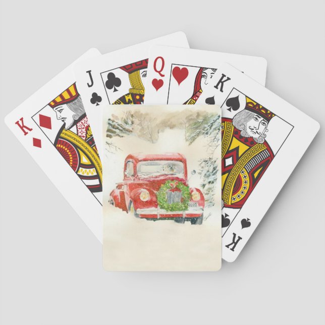 Snowy Days Ride Classic Playing Cards Spielkarten (Rückseite)