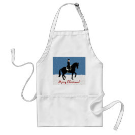 Snowy Dressage Pferd Weihnachten Schürze