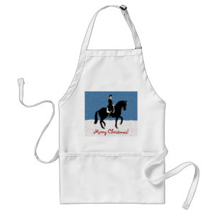 Snowy Dressage Pferd Weihnachten Schürze