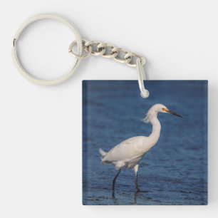 Snowy Egret am Nordstrand Schlüsselanhänger