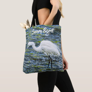 Snowy Egret Green Lake White Bird Tasche