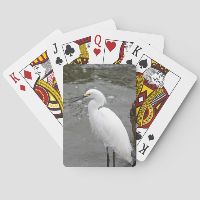 Snowy Egret Spielkarten (Rückseite)
