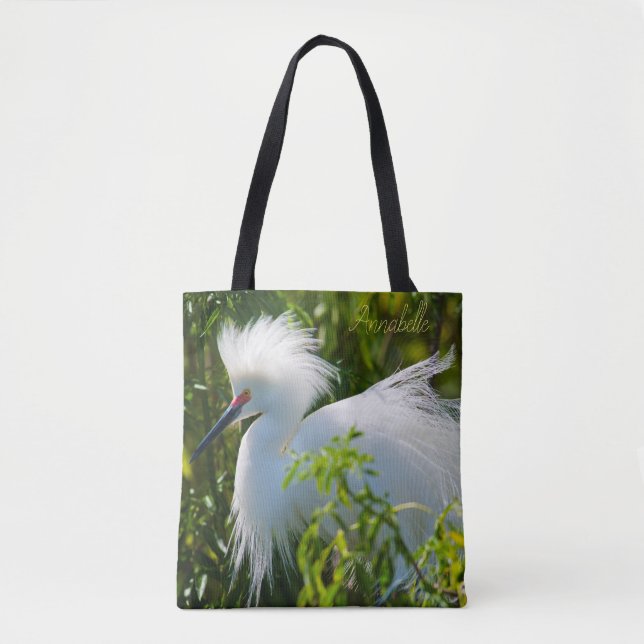 Snowy Egret Tasche (Vorderseite)