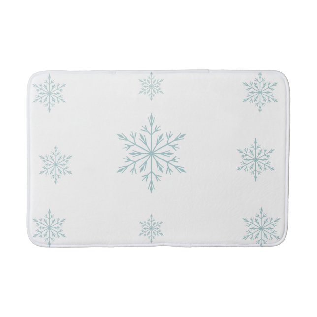 Snowy Elegance Badezimmer Mat Badematte (Vorderseite)