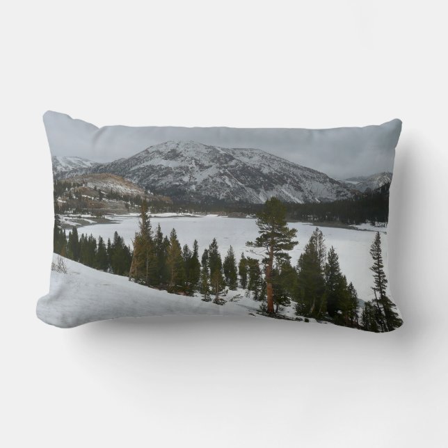 Snowy Ellery Winter Landschaft Lendenkissen (Vorderseite)