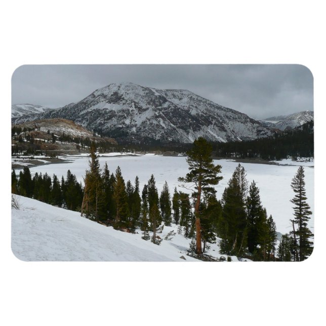 Snowy Ellery Winter Landschaft Magnet (Horizontal)