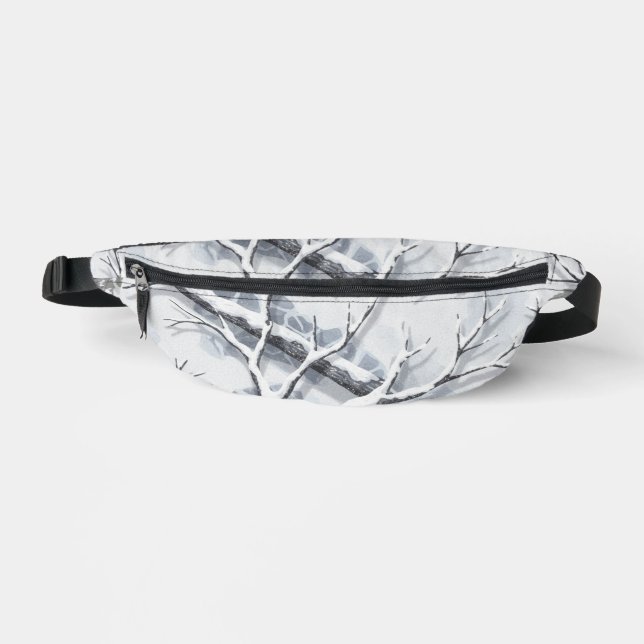 Snowy Environments Camouflage  Bauchtasche (Vorderseite)