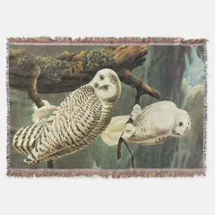 Snowy-Eule - Audubon feine Vintage Vögel Amerika Decke