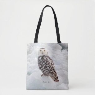 Snowy-Eule ganz um Taschentasche Tasche