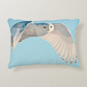 Snowy-Eule im Flug Zierkissen