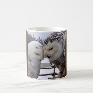 Snowy-Eulen-Liebe-Vogel-Tasse Kaffeetasse