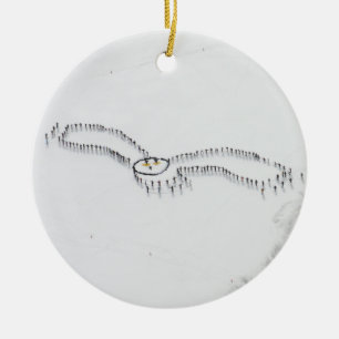 Snowy-Eulenverzierung Keramik Ornament