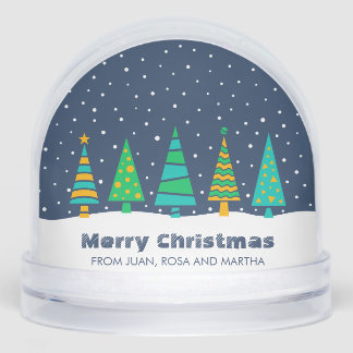 Snowy Fir Trees Snow Globe
