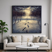 Snowy Footprint Path - Melancholischer Pinellersti