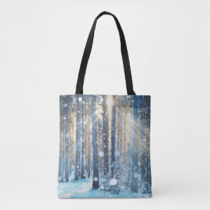 Snowy Forest Frosty Winter Szene Tasche