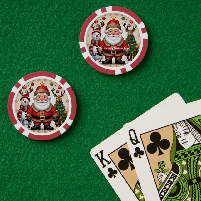 "Snowy Forest" Pokerchips (Pokertisch (doppelt))