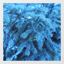 Snowy Forest Spruce Fensteraufkleber