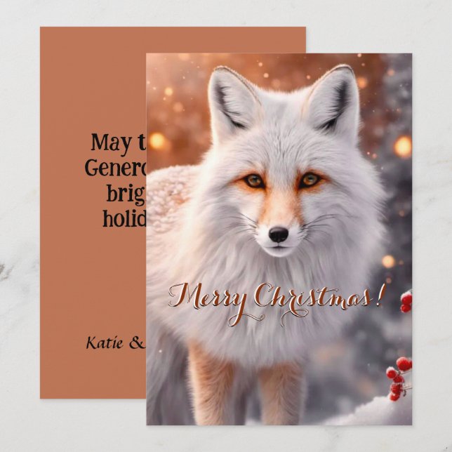 Snowy Fox auf dem Laufenden Weihnachten (Vorne/Hinten)
