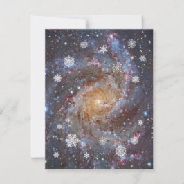 Snowy Galaxy Weihnachtskarte individuell anpassbar