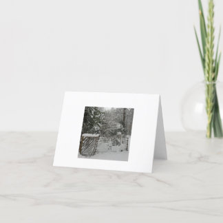 Snowy gate greeting card dankeskarte