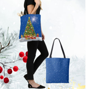 Snowy Gingerbread Kids Weihnachtsbaum Tasche