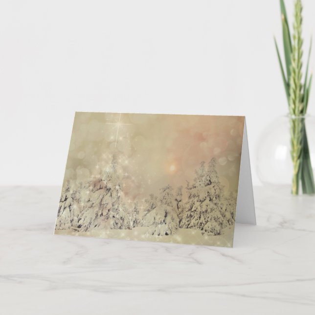 Snowy Gold Forest Weihnachten (Vorderseite)