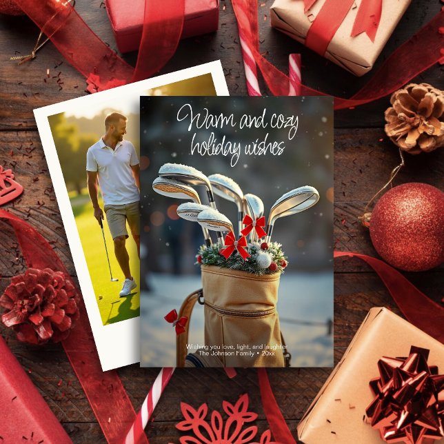 Snowy Golf Wintersaison Wünsche ・ Foto Feiertagskarte (Von Creator hochgeladen)
