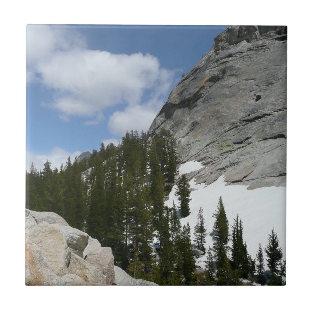 Snowy Granite Domes II Yosemite Nationalpark Fliese (Vorderseite)