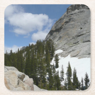 Snowy Granite Domes II Yosemite Nationalpark Rechteckiger Pappuntersetzer
