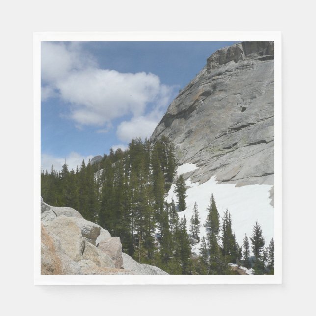 Snowy Granite Domes II Yosemite Nationalpark Serviette (Vorderseite)