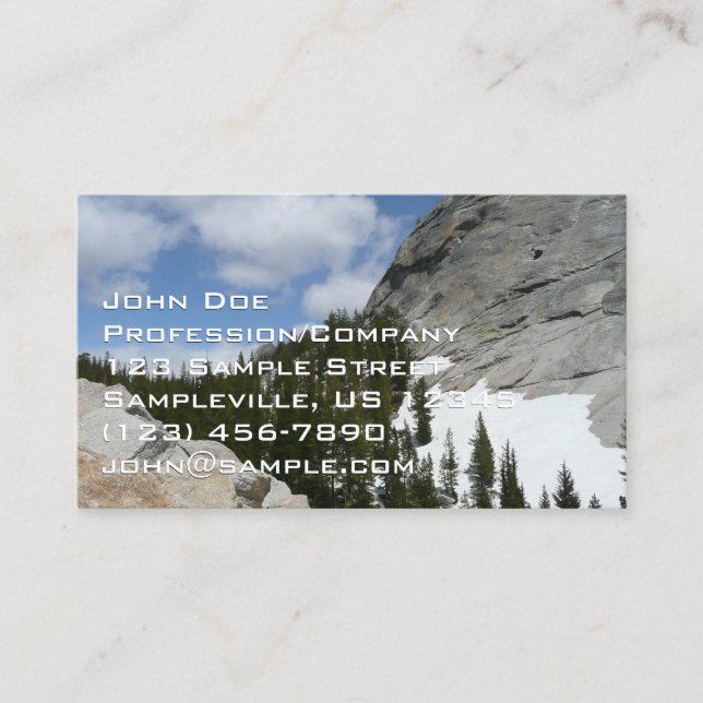 Snowy Granite Domes II Yosemite Nationalpark Visitenkarte (Vorderseite)