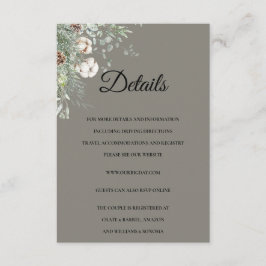 Snowy Greenery floral Enclosure Card Details Begleitkarte