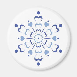 Snowy Heartburst Magnet