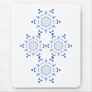 Snowy Heartburst Mousepad