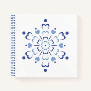 Snowy Heartburst Notizbuch