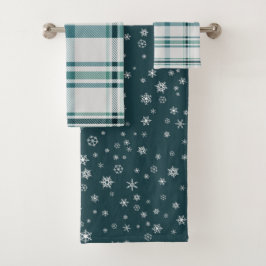 Snowy Holiday Badhandtuch Set