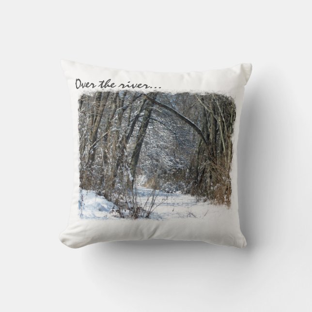 Snowy-Holz-Wurfs-Kissen Kissen (Vorderseite)